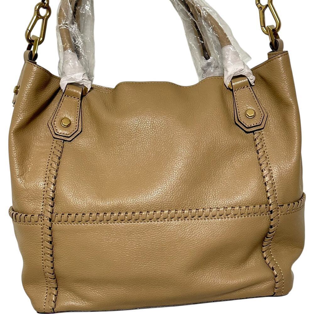 NWT OrYany Drew Pebbled Leather Slouchy Satchel in Dune - Picture 6 of 16